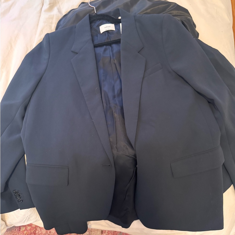 Aritzia Wilfred Navy Blazer Suit Jacket